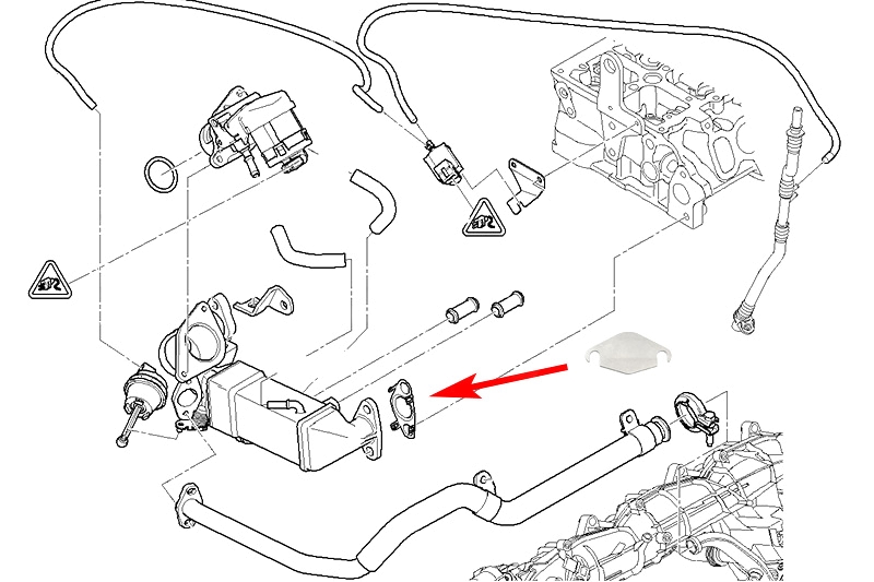 BMW N47 N47S N57 N57S EGR valve blanking plate with gaskets for Diesel